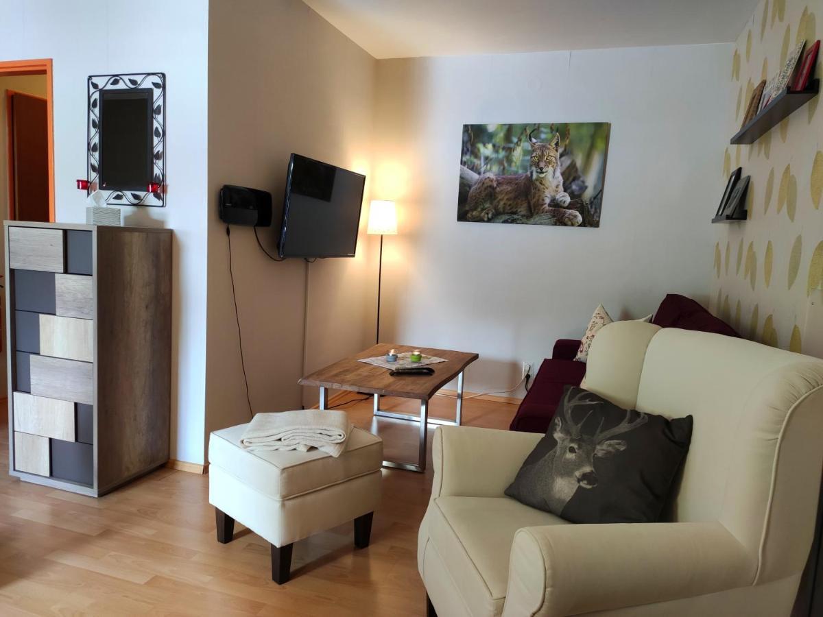 Ferienwohnung Harzluchs Mit Balkon, Netflix Und Sauna Im Haus โฮเฮอไกส์ ภายนอก รูปภาพ